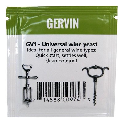 Винные дрожжи Gervin "Universal GV1", 5 г 8197 - фото 21318