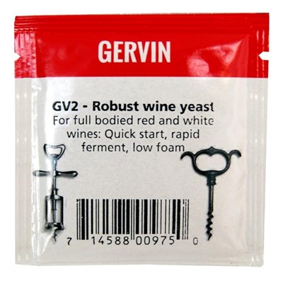 Винные дрожжи Gervin "Robust Wine GV2", 5 г 8195 - фото 21322
