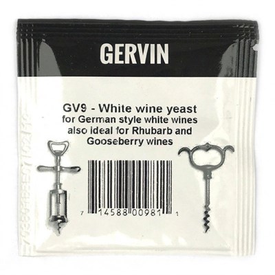 Винные дрожжи Gervin "White Wine GV9", 5 г 8199 - фото 21328