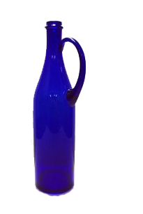Бутылка 1 литр с ручкой синее стекло 1158 - фото 8755