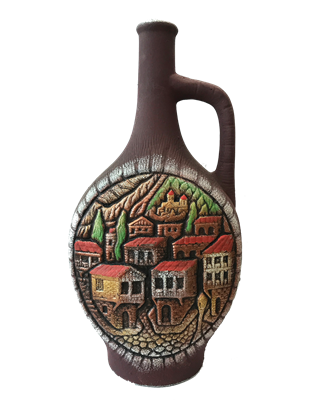 Бутылка грузинская глиняная "Старый город" 6419 - фото 9922