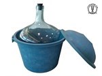 Бутыль в пластиковой корзине 34 л с пробкой 7625