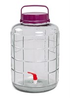 Банка с фиолетовой крышкой и краном 20 л 7959