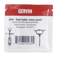 Винные дрожжи Gervin "Red Table Wine GV8", 5 г 8194