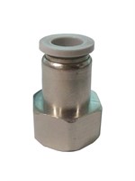 Фитинг для пневмошланга. Мама. Никель 12х8, резьба 1/4" 8940