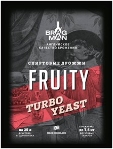 Спиртовые дрожжи Bragman "Fruit Turbo" 72 г 8751