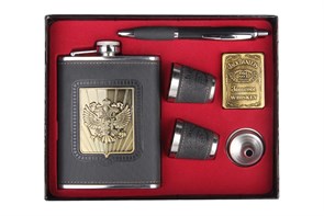 Набор сувенирный с фляжкой, зажигалкой и ручкой 9250