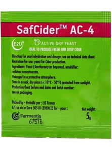 Дрожжи для сидра Fermentis "Safcider AC-4" 5 гр. 9555