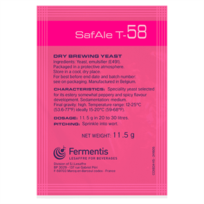 Дрожжи пивные Safale t-58 11,5 гр 1272