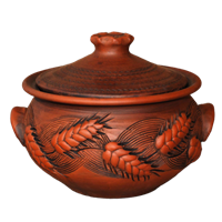 Супница низкая "Колоски" глазурь г1551