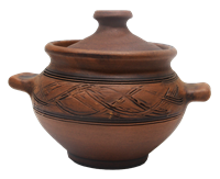 Горшок для жарки с ручками и глазурью г1050
