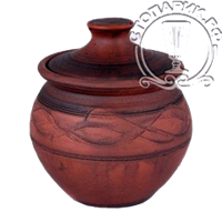 Горшок для жарки с глазурью г1565
