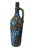 Бутылка грузинская глиняная "Виноград" 4980