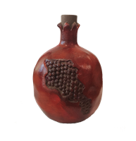 Бутылка грузинская глиняная "Гранат" 6424