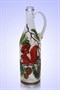 Бутылка 1 литр прозр. стекло с ручкой ручная роспись 1224 - фото 4462