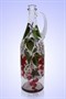 Бутылка 1 литр прозр. стекло с ручкой ручная роспись 1224 - фото 4472
