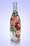Бутылка 1 литр прозр. стекло ручная роспись 1223 - фото 4555
